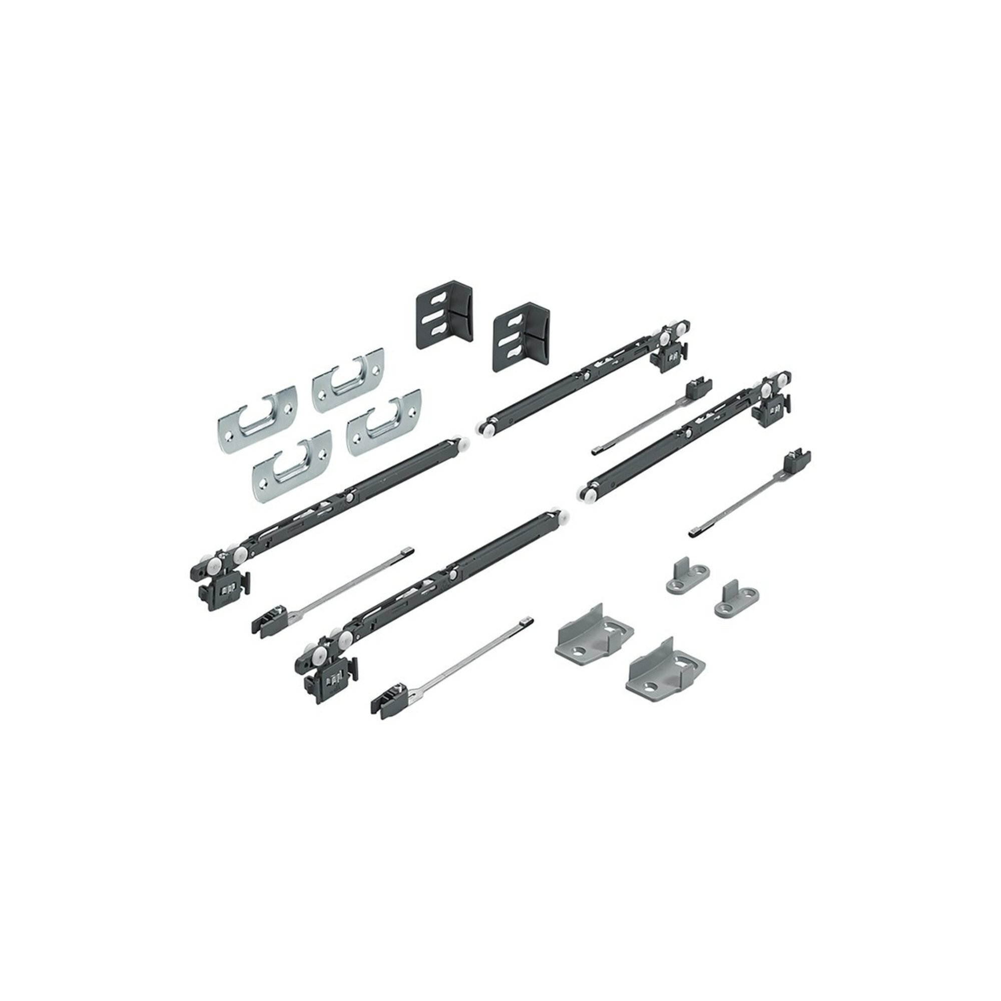 Hettich Schiebetür Hettich Schiebetürbeschläge Set,SysLine S,9208511 2-T.,für einlieg. Tü
