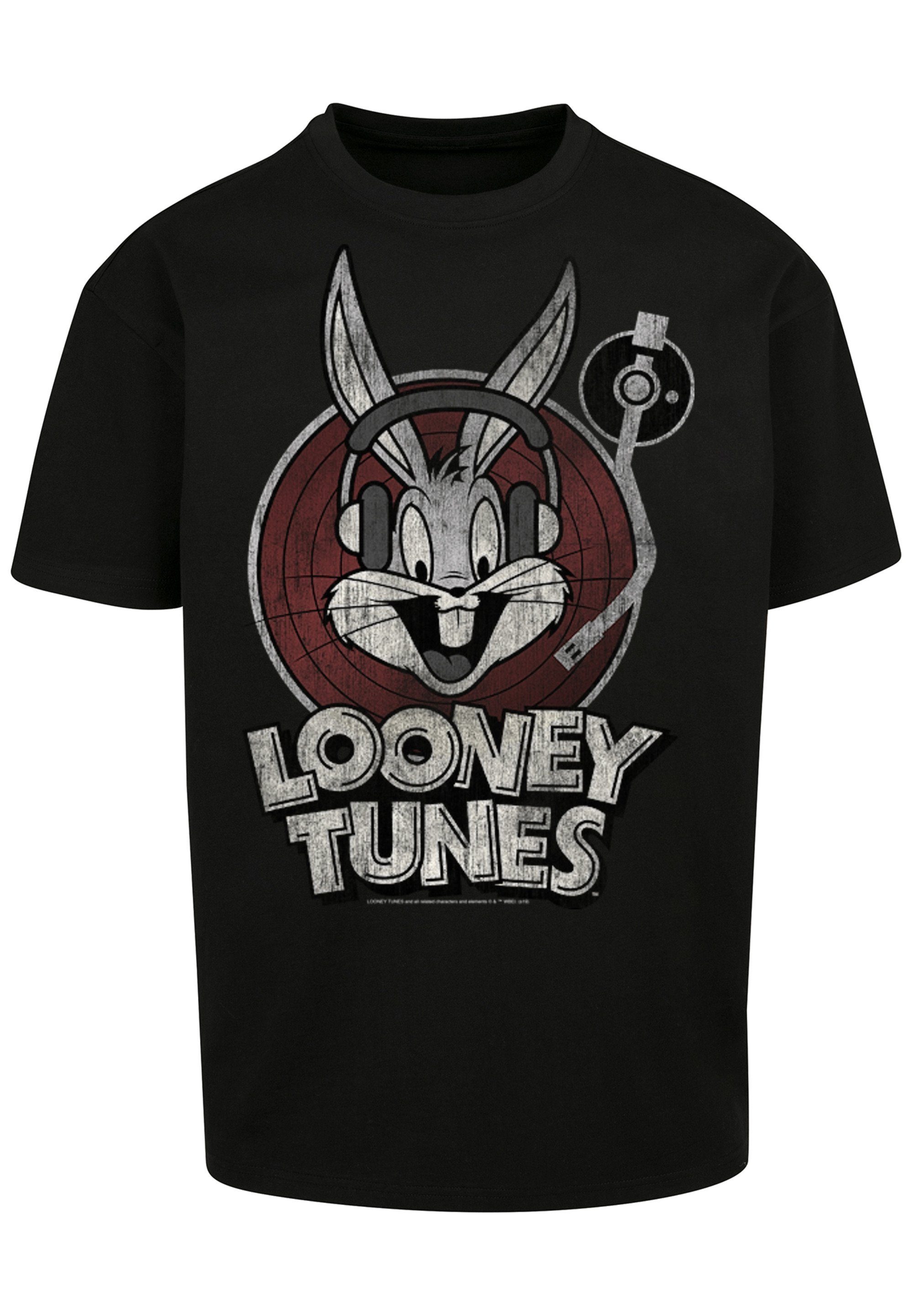 F4NT4STIC Kurzarmshirt Herren Looney Tunes Bugs Bunny with Heavy Oversize Tee (1-tlg) black