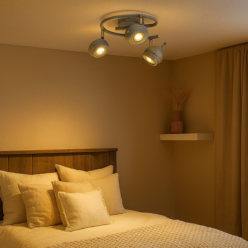 GLOBO LIGHTING LED Deckenleuchte, Leuchtmittel inklusive, Warmweiß, Deckenlampe Spotleuchte Wohnzimmerlampe verstellbar LED Flurlampe