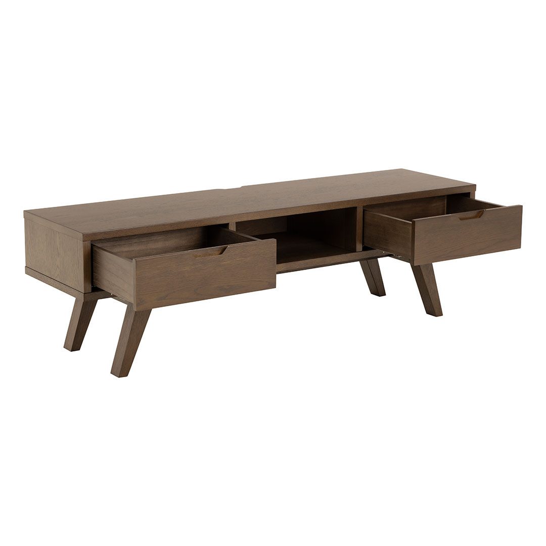ACTONA GROUP TV-Bank A-Line TV Tisch 2 Schubladen grau.