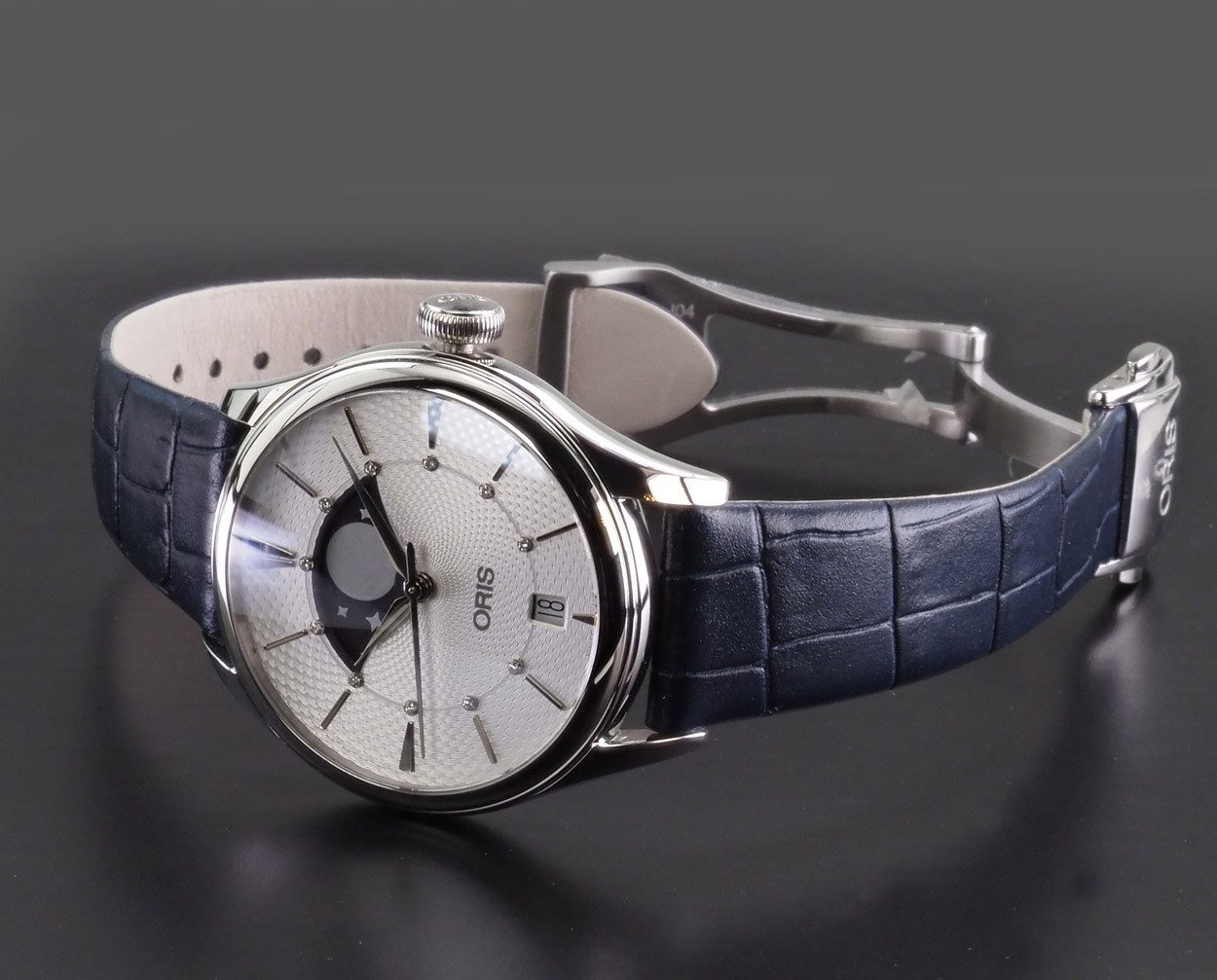 Oris Schweizer Uhr Unisex Uhr Automatik ARTELIER GRANDE LUNE 01 763 7723 4051 ARTELIER GRANDE LUNE, Diamantbesatz mit Diamantzertifikat