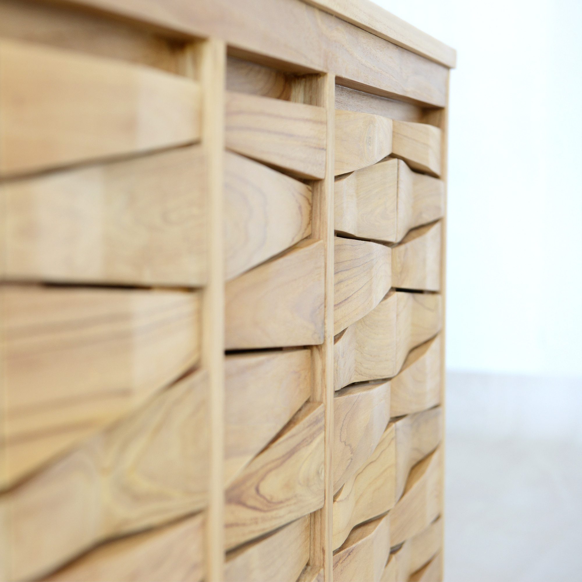 wohnfreuden Hochschrank Waschtisch-Unterschrank MOUNTAIN 140 cm breit aus Teakholz