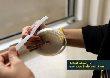 SCHELLENBERG Klett-Klebeband Plus (Set, 2-St) zur Montage im inneren Fensterrahmen, weiß, 5,6m Gesamtlänge