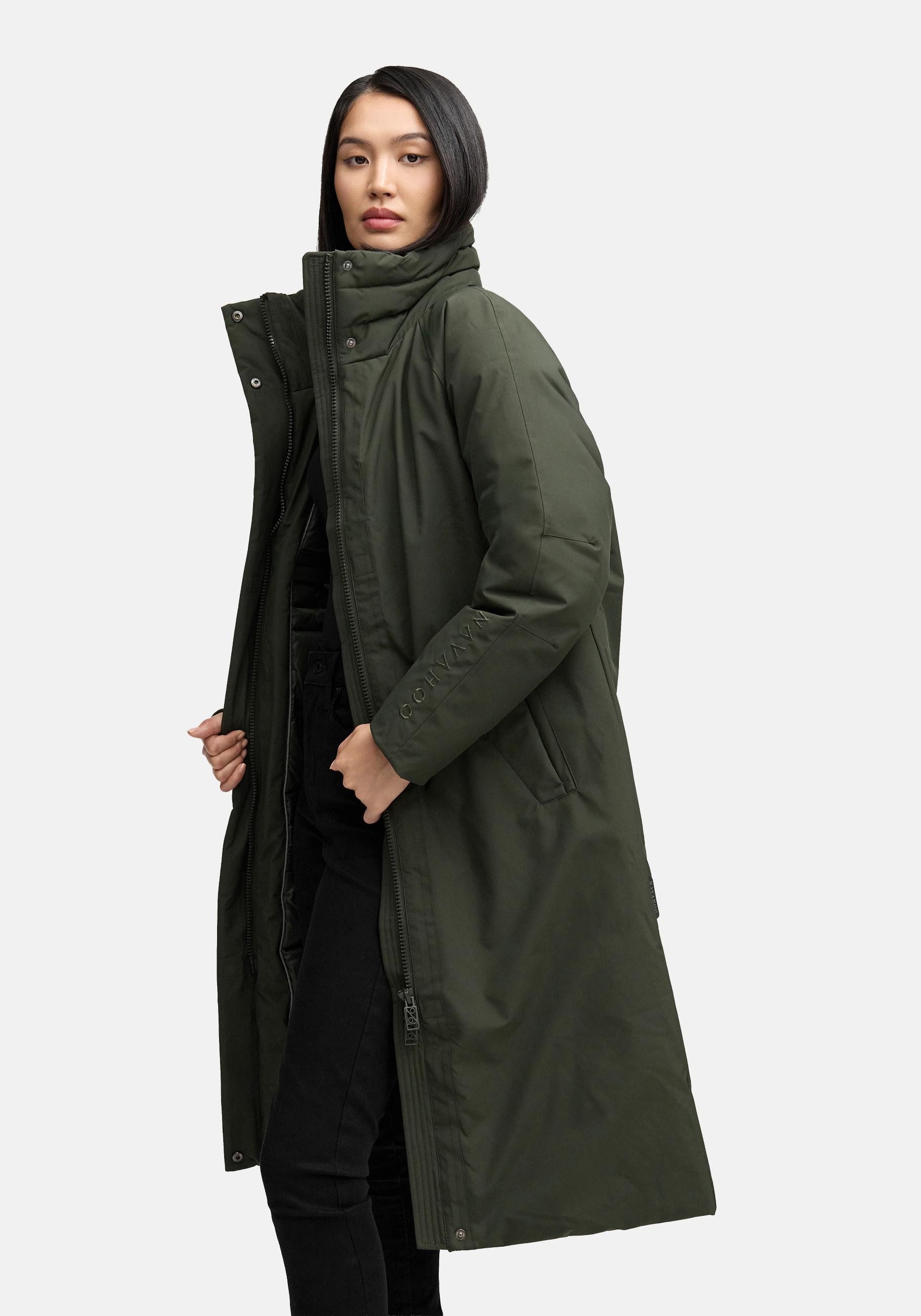 Navahoo Wintermantel Traumblüte 14 Warmer Parka mit Stehkragen