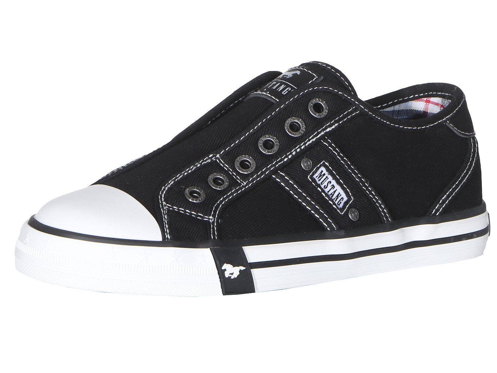 Mustang Shoes Slip-On Sneaker ohne Schnürsenkel, Slipper, Schlupfschuh mit praktischem Gummizug