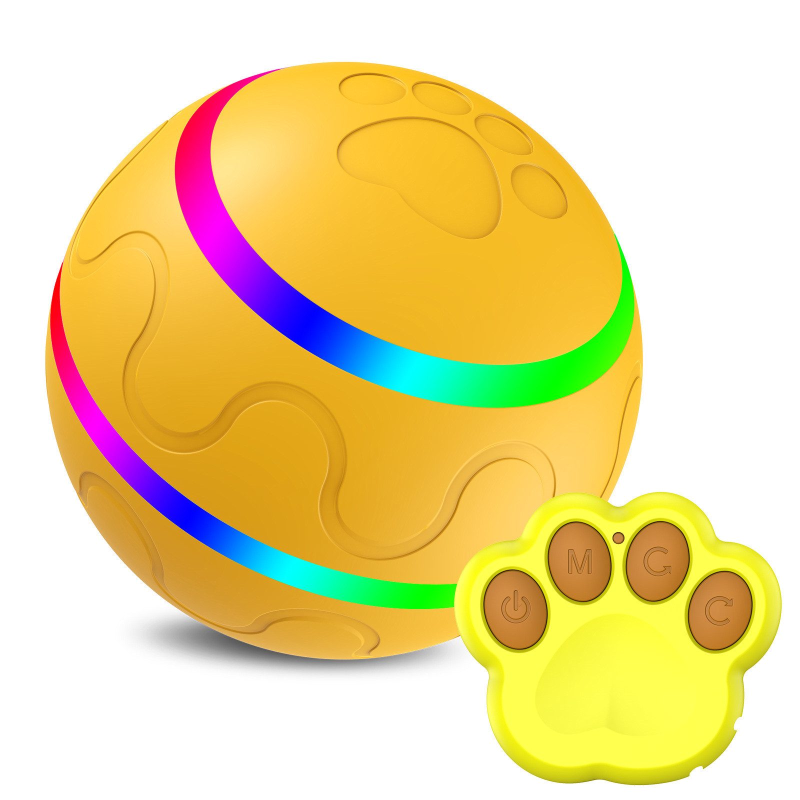 Tier-Beschäftigungsspielzeug Interaktives Hunde Ball Spielzeug mit LED USB-Smart-Fernbedienung