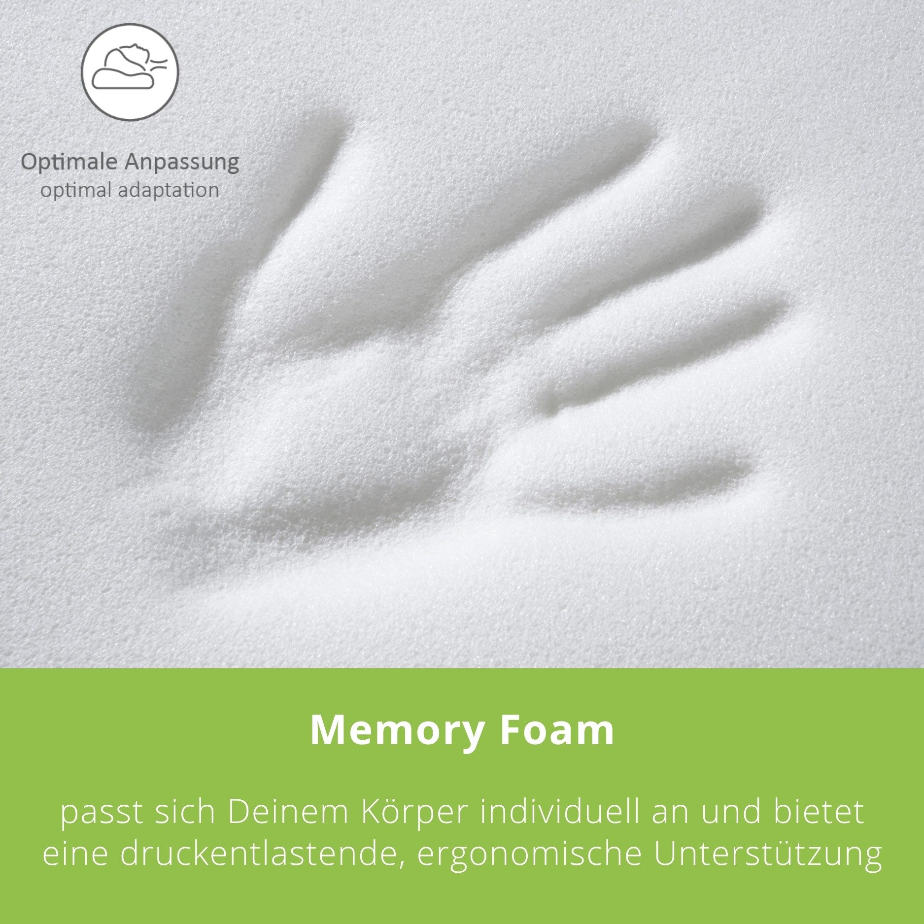 Bodyprotect Nackenrolle mit weichem Mikroplüsch Bezug, orthopädisches Nackenkissen, Lagerungsrolle, Knierolle, Memory Foam – Bild 4 von 5