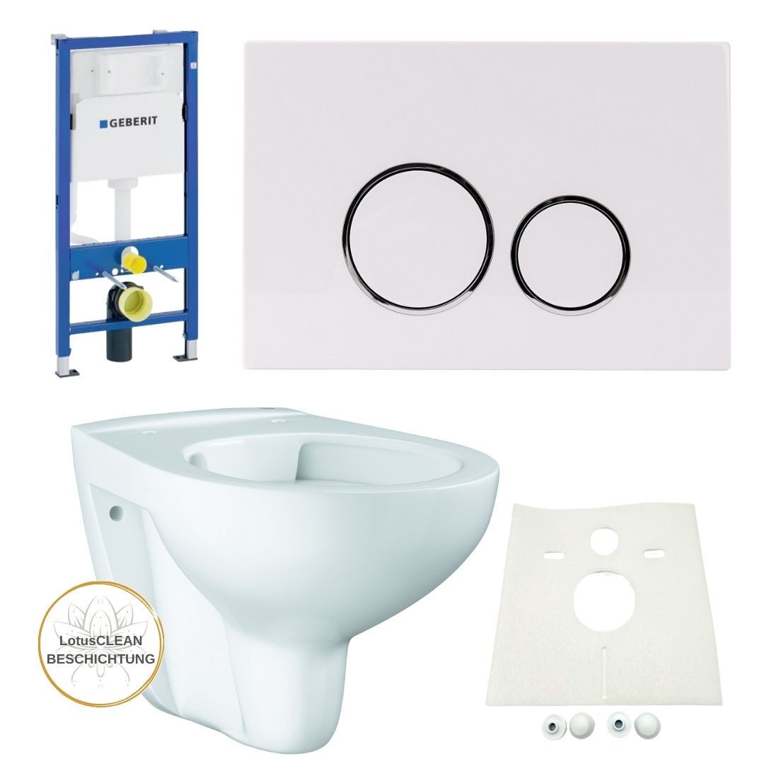 GEBERIT Vorwandelement WC Geberit Vorwandelement Grohe WC spülrandlos Set, Spar-Set