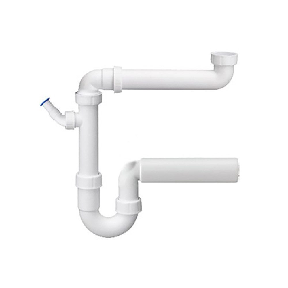 Haas Otto Siphon Raumsparsiphon 1 1/2 Zoll x DN50 Raumsparsifon Siphon Geräteanschluß