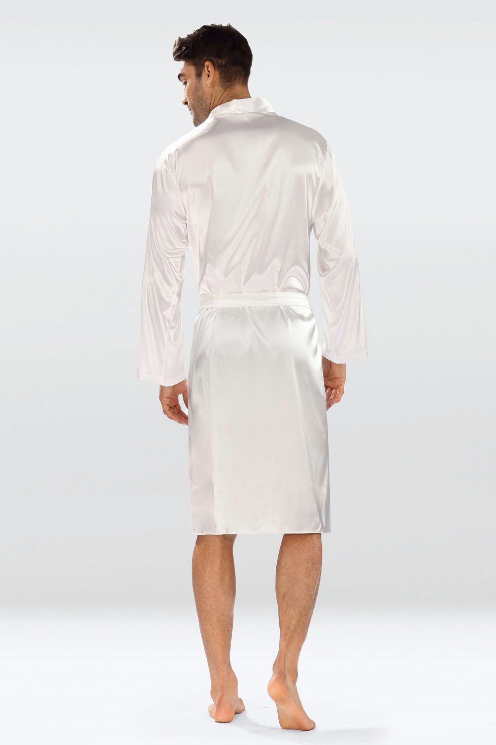 DKaren Morgenmantel Herren Satin Morgenmantel Bademantel günstig online kaufen