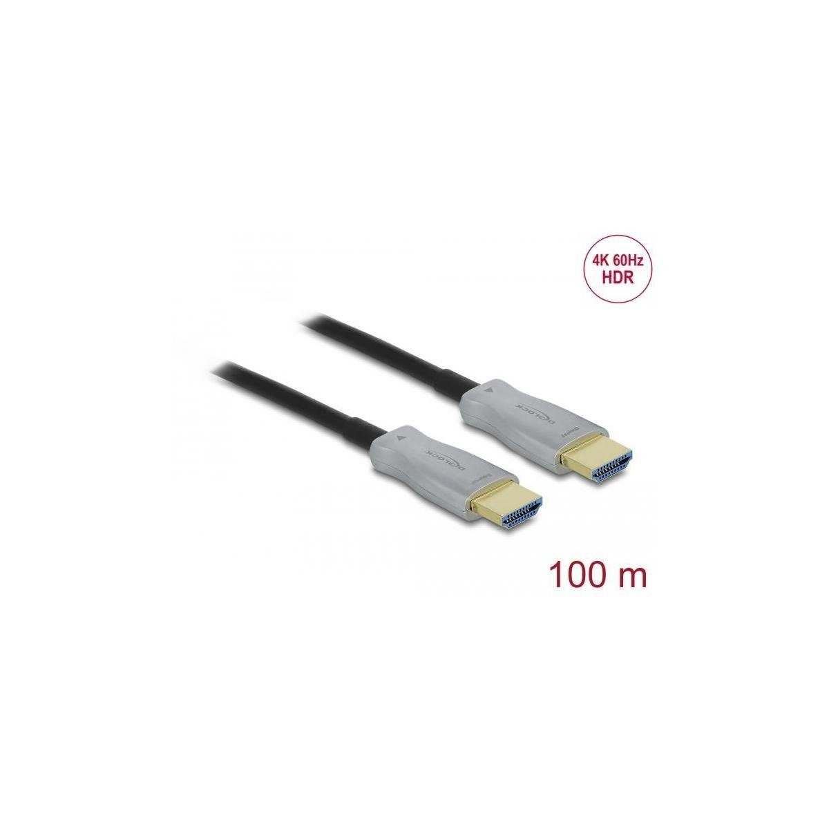 Delock Aktives Optisches Kabel HDMI 4K 60 Hz 100 m Computer-Kabel, HDMI-A, HDMI (10000,00 cm)