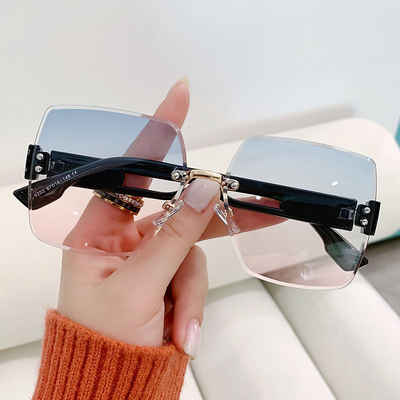 Vbrisi Sonnenbrille Sonnenbrille Damen, UV-Schutz, mit Brillenetui verschiedene Farben erhältlich, Zeitlos trendige Sonnenbrille