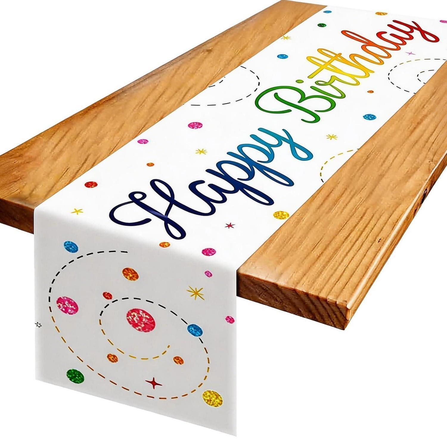 LuxusKollektion Tischläufer Tischläufer Geburtstag Bunt 180x35cm
