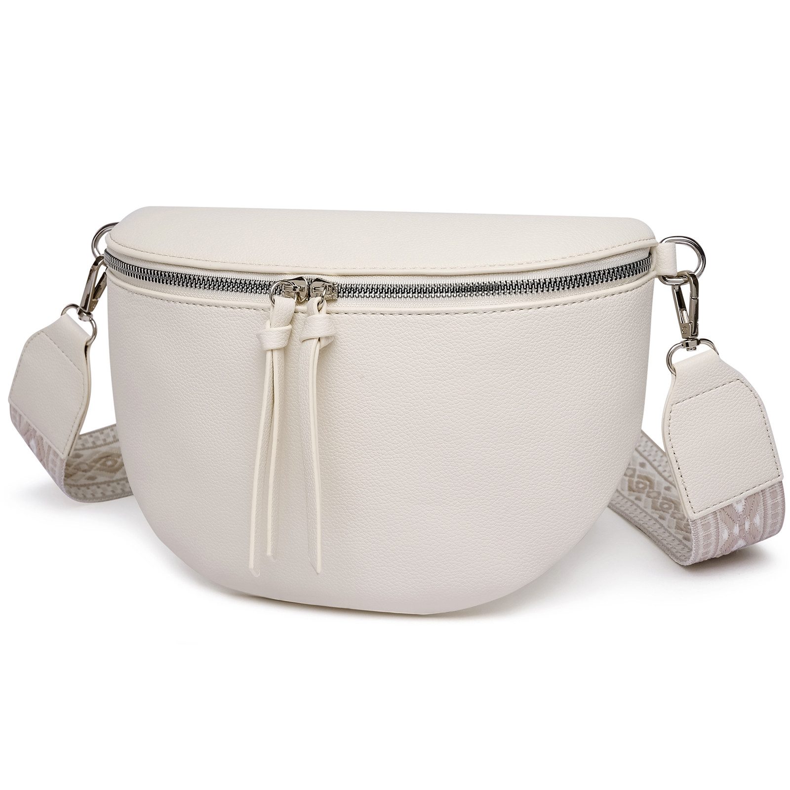 Fomax Bauchtasche aus Kunstleder, Damen Umhängetasche, mit Schulterriemen