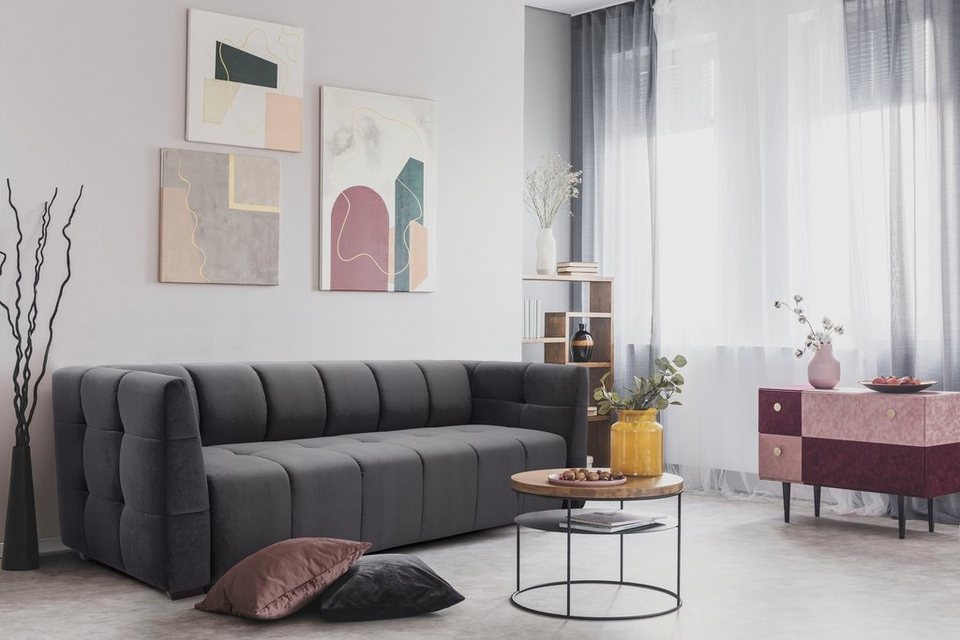 exxpo - sofa fashion 3-Sitzer Gaja, Inklusive Bettfunktion und Bettkasten