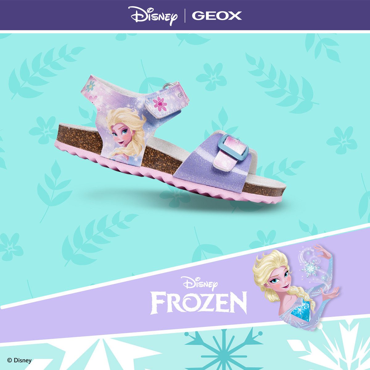 Geox J ADRIEL GIRL Sandale Sommerschuh mit Disney-Motiv, Größenschablone zum Download