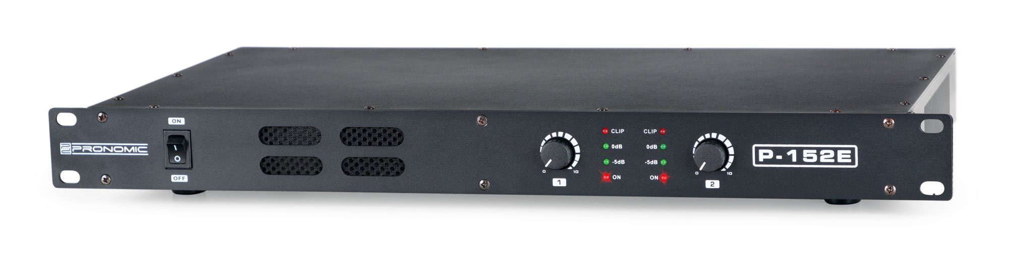 Pronomic P-152E MKII Endstufe 1HE Audioverstärker (Anzahl Kanäle: 2, 300 W, geeignet für Monitor-Betrieb oder Studio/HiFi)