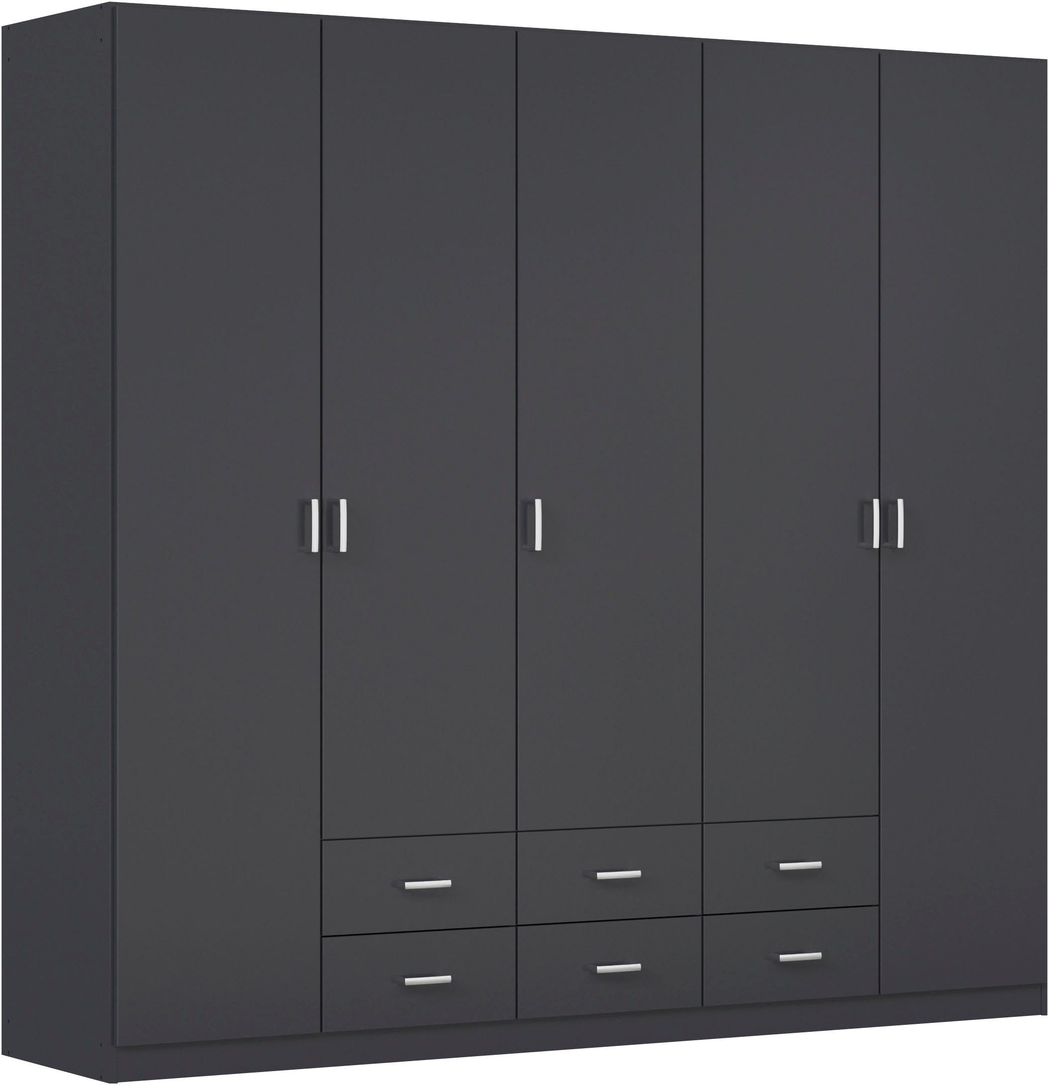 rauch Drehtürenschrank Kleiderschrank Garderobe GAMMA Breiten 91/136/181/226/271/315/360 cm (in 3 Ausstattungen BASIC/CLASSIC/PREMIUM (inkl. SOFT-CLOSE-Funktion) mit Schubladen, verschiedene Griff-Varianten TOPSELLER MADE IN GERMANY