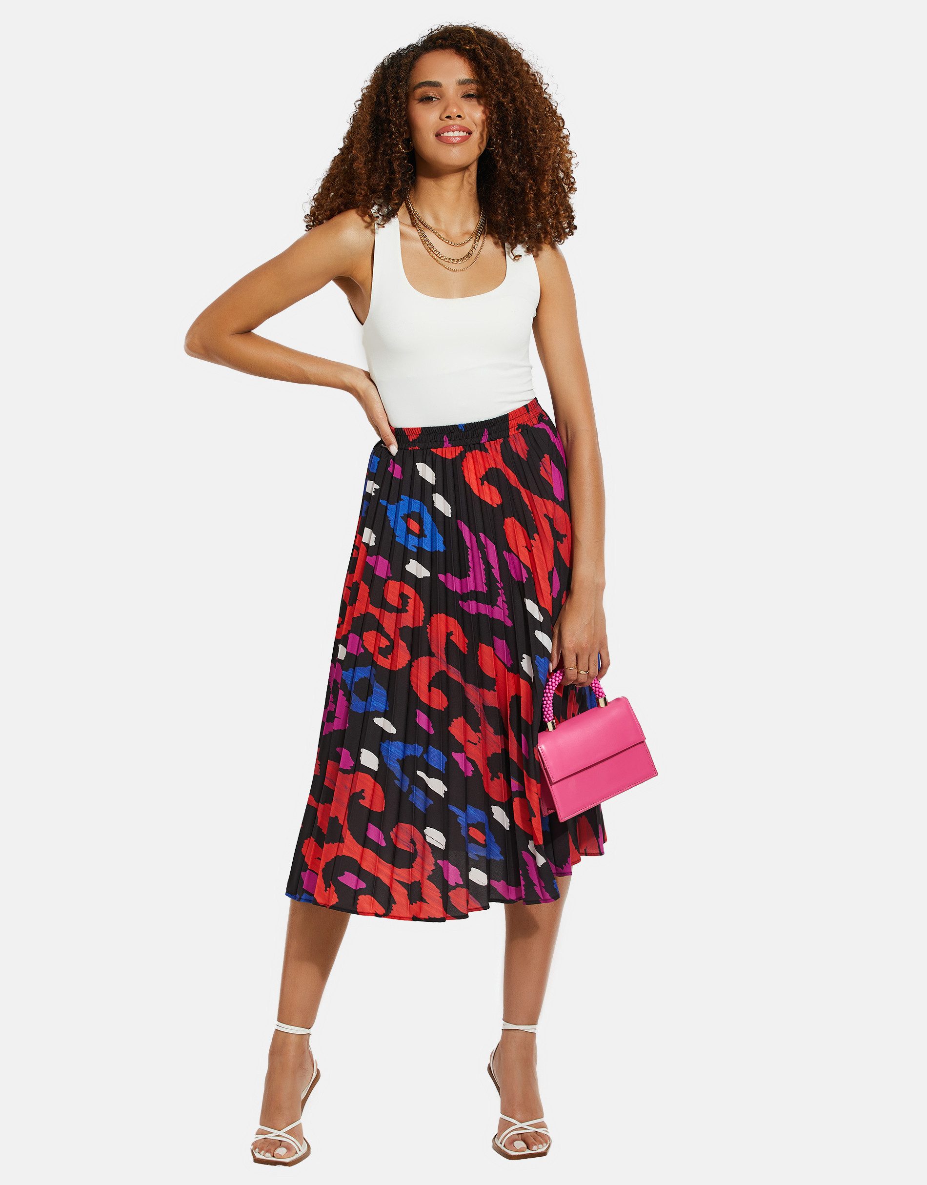 Threadbare Faltenrock mit tollen Prints