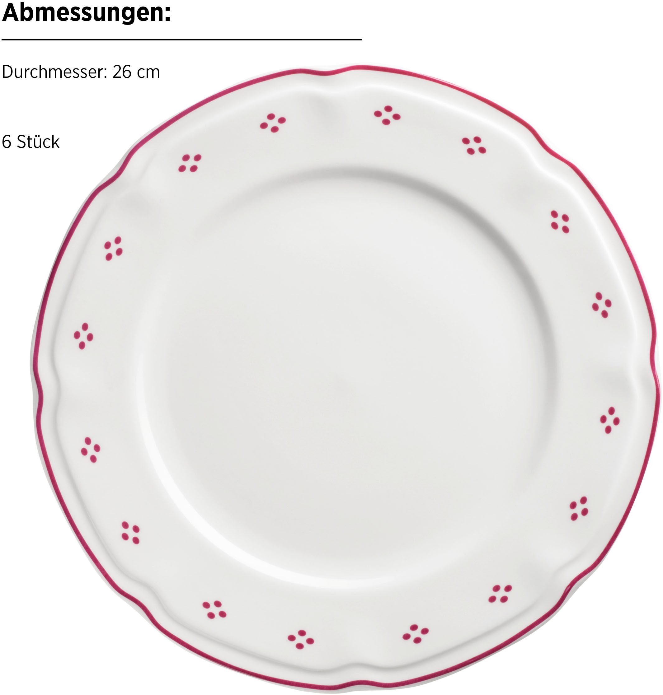 MÄSER Tafelservice Lova (12-tlg), 6 Personen, Porzellan, Teller Set – Bild 5 von 5