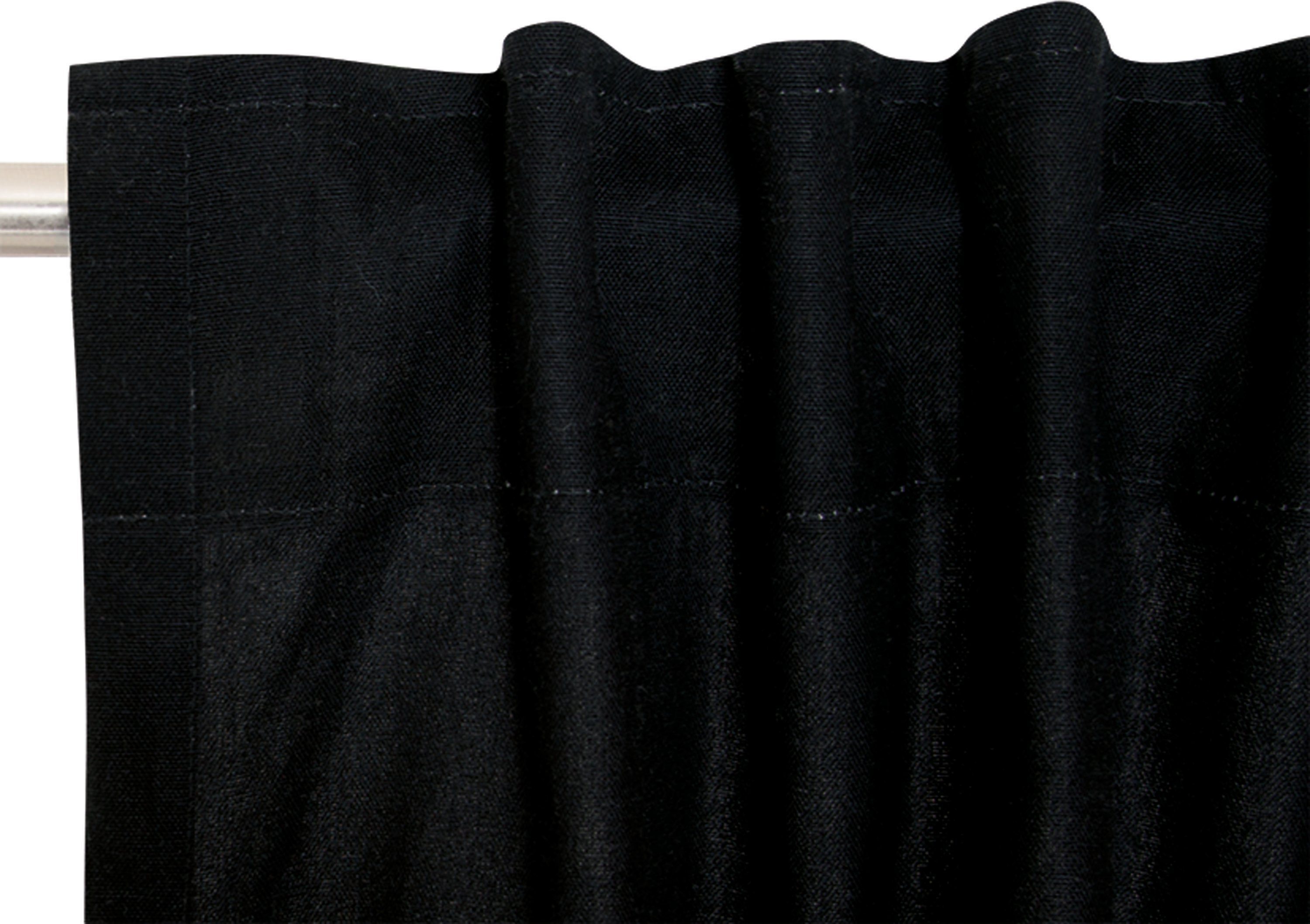 verdeckte nachhaltiger (1 St), Baumwolle, Vorhang blickdicht, Schlaufen anthrazit/black/schwarz Neo, Esprit, blickdicht aus