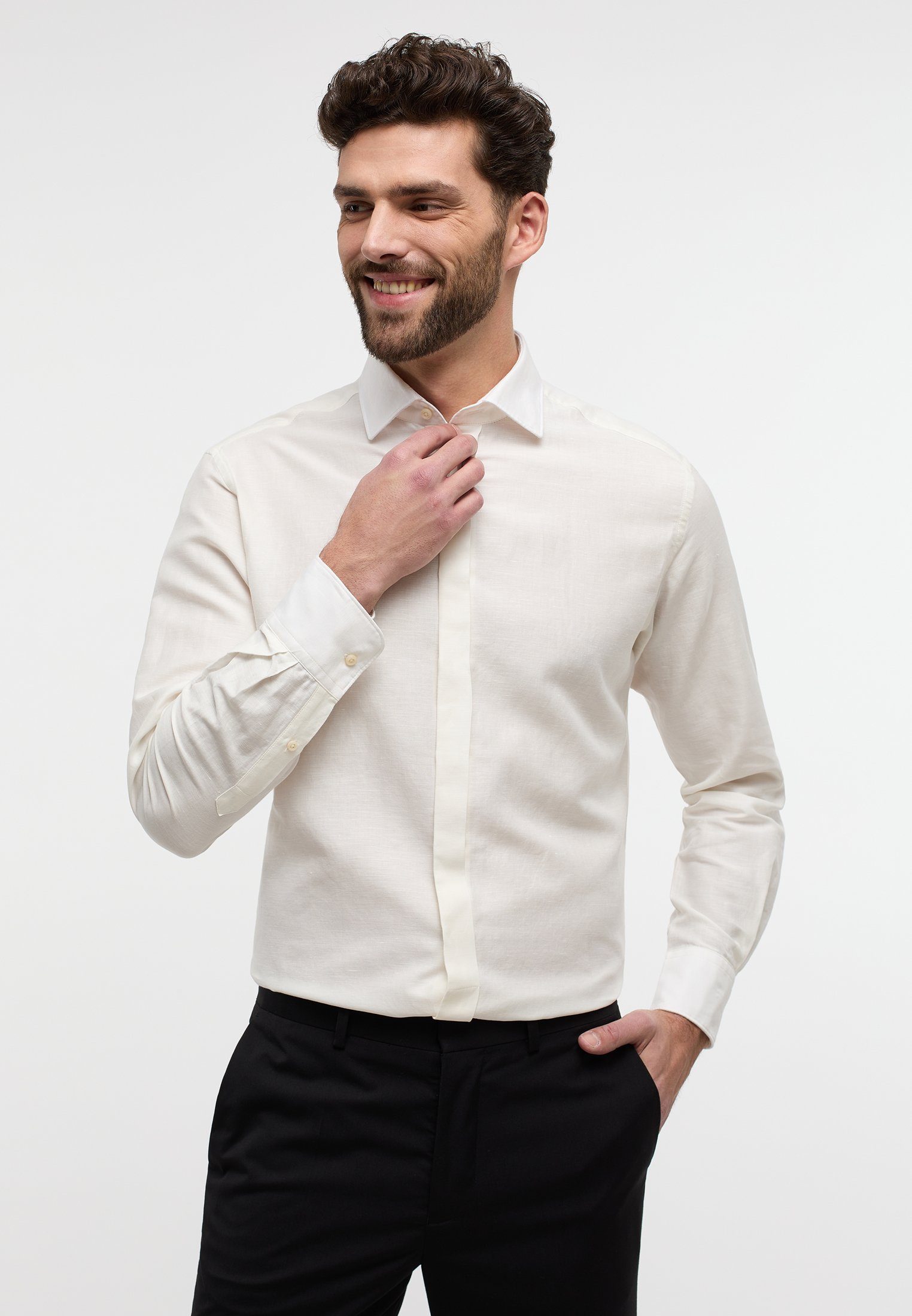 Eterna Langarmhemd MODERN FIT EASY IRON (bügelleicht)