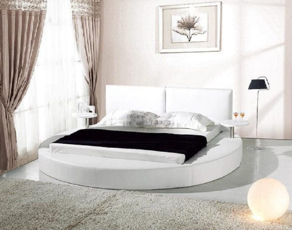 Xlmoebel Rundbett Luxus Hotelbett mit rundem Design aus hochwertigem Leder (Bett), Hergestellt in Europa
