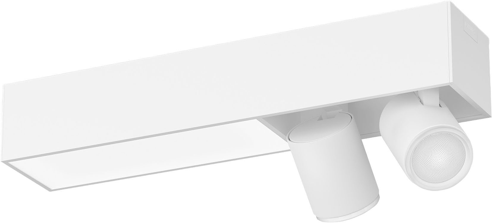 Philips Hue Smarte LED-Leuchte White & Color Ambiance Centris 2er Spot schwarz, Abschaltautomatik, Bluetooth, CCT - über Fernbedienung, Dimmfunktion, Farbsteuerung, Farbwechsel, Leuchtdauer einstellbar, Memoryfunktion, Nachtlichtfunktion, RGB, Smart Home, Timerfunktion, dimmbar über Fernbedienung, erweiterbar, mehrere Helligkeitsstufen, LED wechselbar, RGB, Bequeme Lichtsteuerung