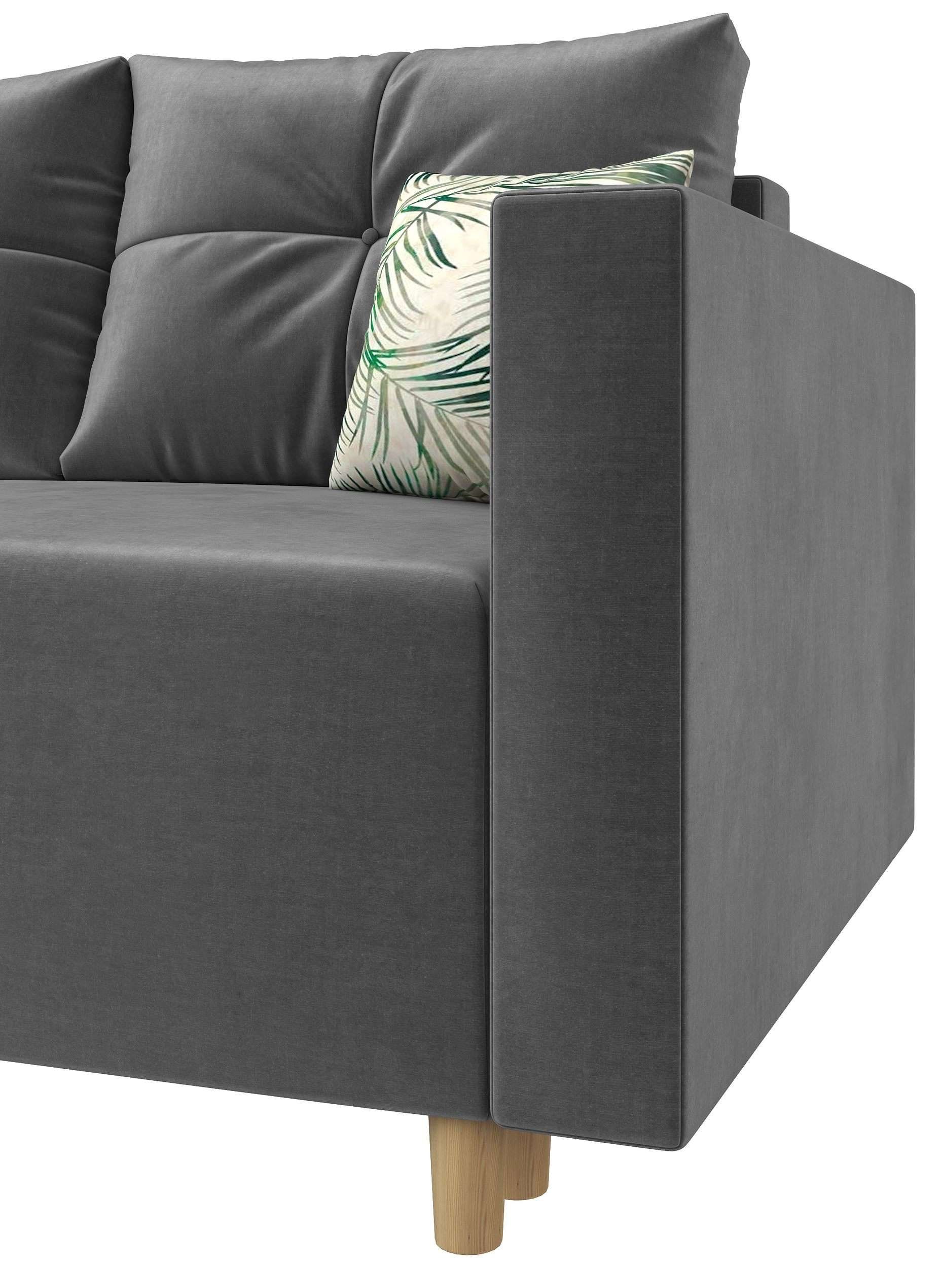 mane Livenza, frei rechts Bonellfederkern, Bettkasten, Eckcouch, mit bestellbar, oder Bettfunktion stellbar, und Raum Stylefy mit links Klassisch im L-Form, Ecksofa Design