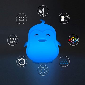 GelldG Nachtlicht Nachtlicht Baby Silikon LED Dimmbar USB Nachtlampe mit Fernbedienung