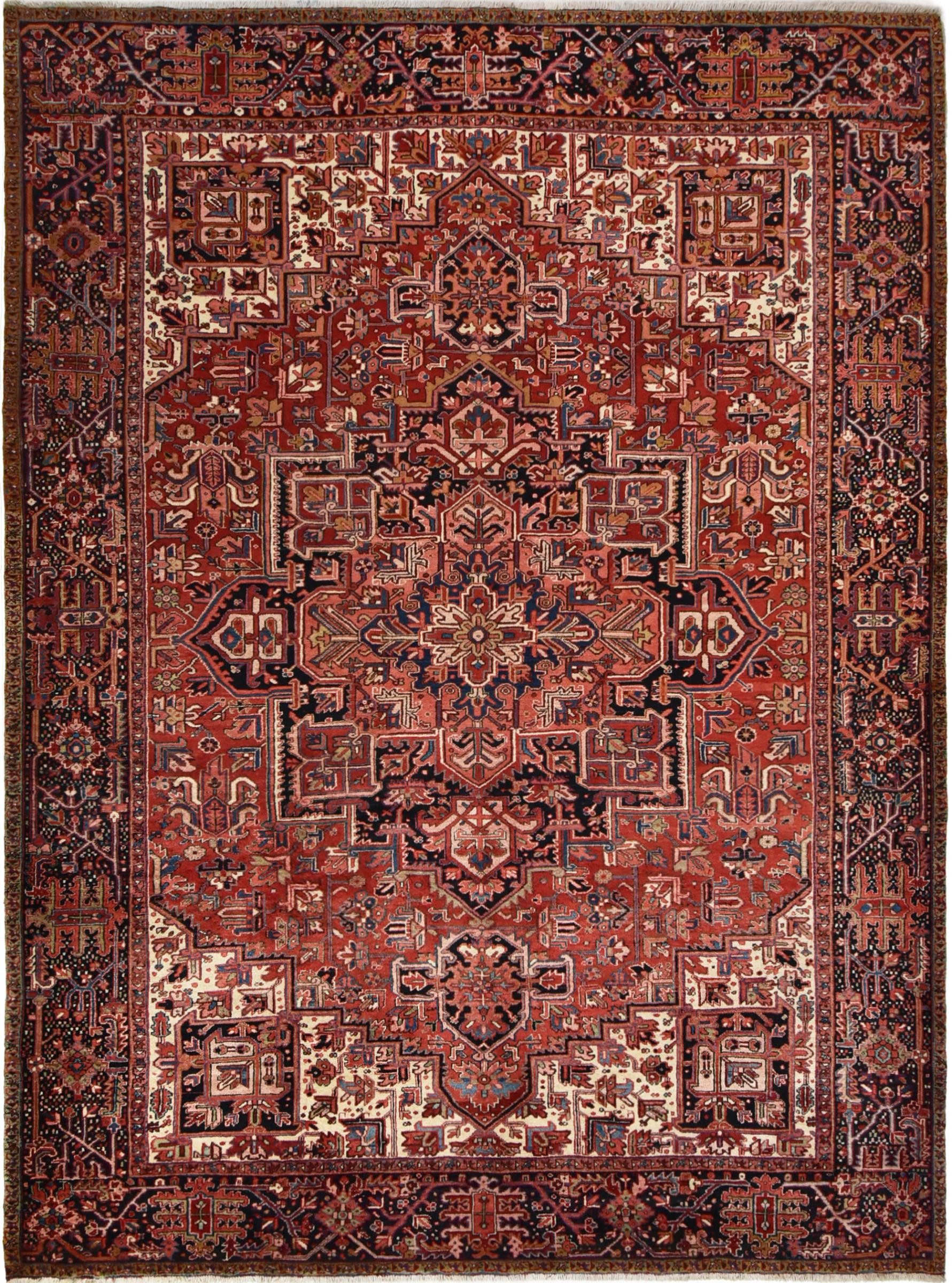 Nain Trading Orientteppich Heriz 306x414 Handgeknüpfter Orientteppich / Perserteppich, rechteckig, Höhe: 12 mm