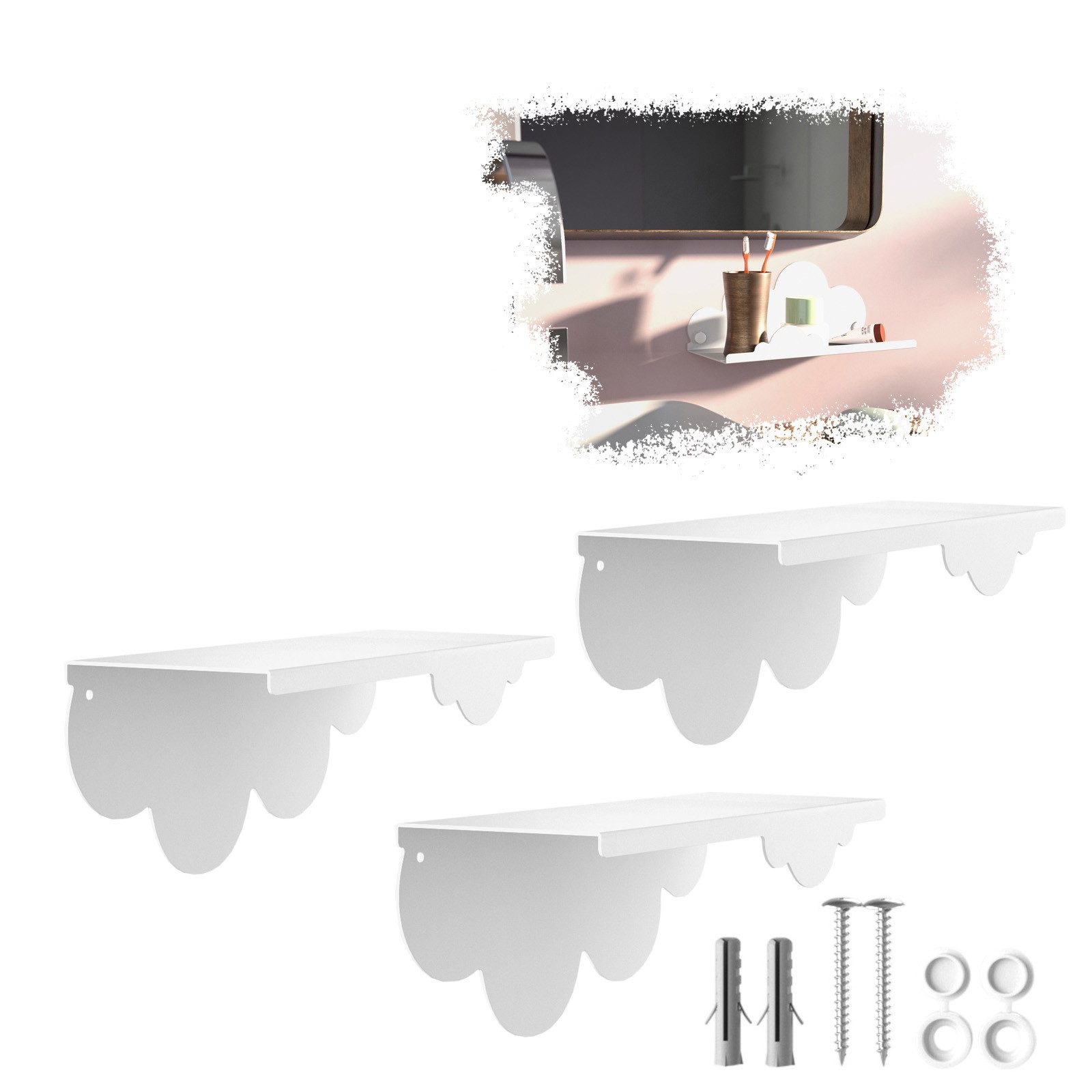 SO-TECH® Wandregal Schweberegal HOVER-XI 25 x 10 x 10 cm inkl. Befestigungs günstig online kaufen