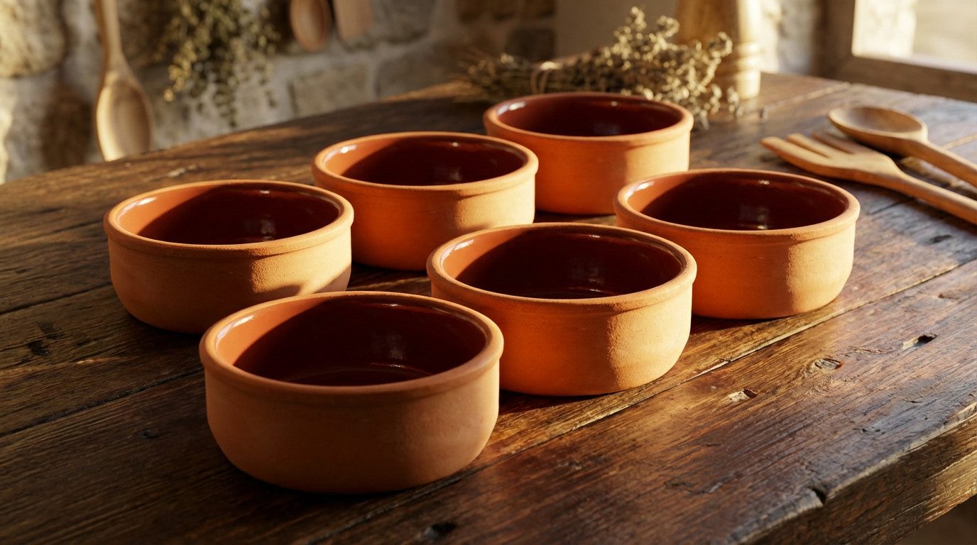 steinwohn Tapas-Schale 6er Set Ø 12 cm, Fassungsvermögen 250 ml, Ton, spülmaschinen-, mikrowellen- & ofenfest