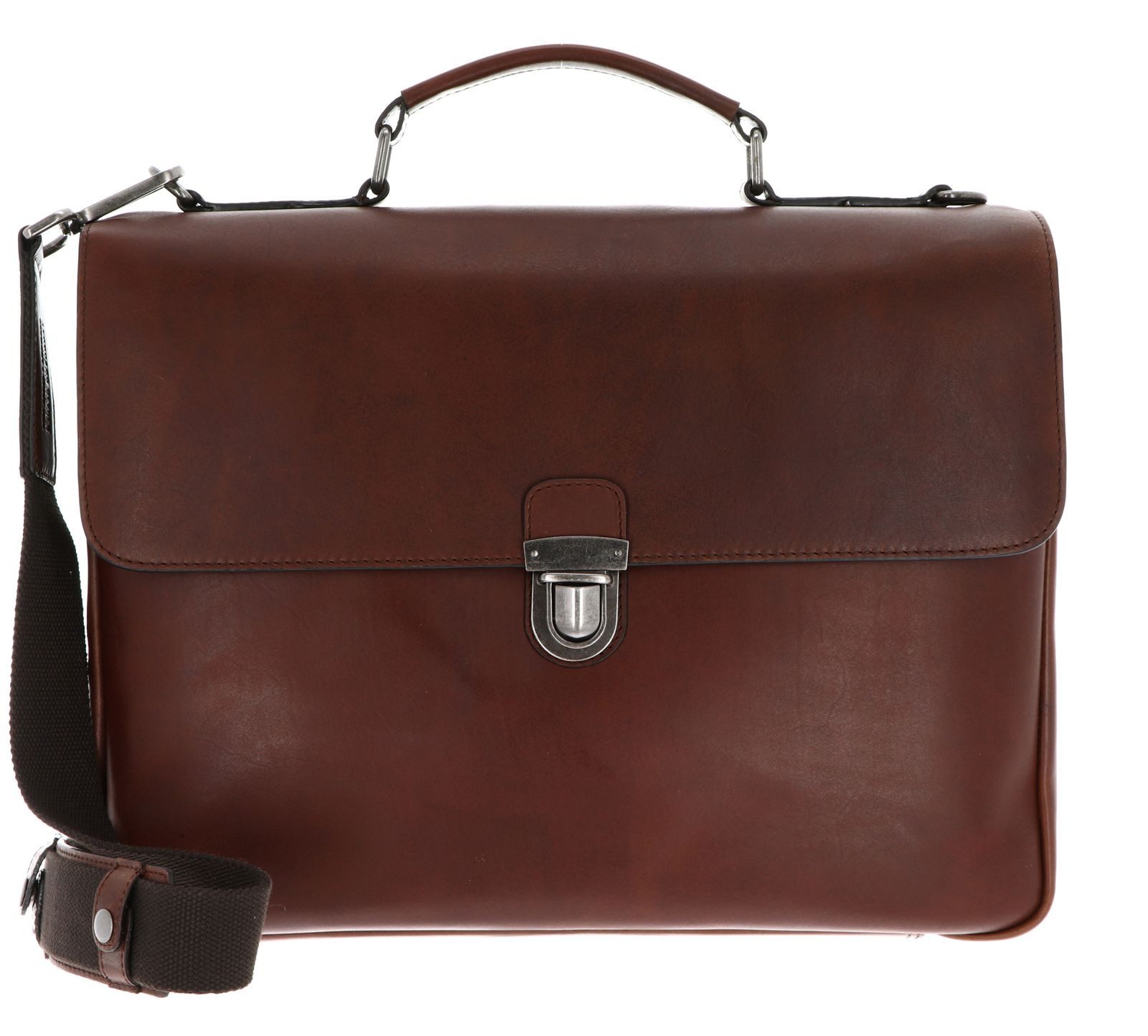 Leonhard Heyden Aktentasche Aktenmappe 2 Fächer 5390 (Set, 2-tlg), aus echtem Rindsleder