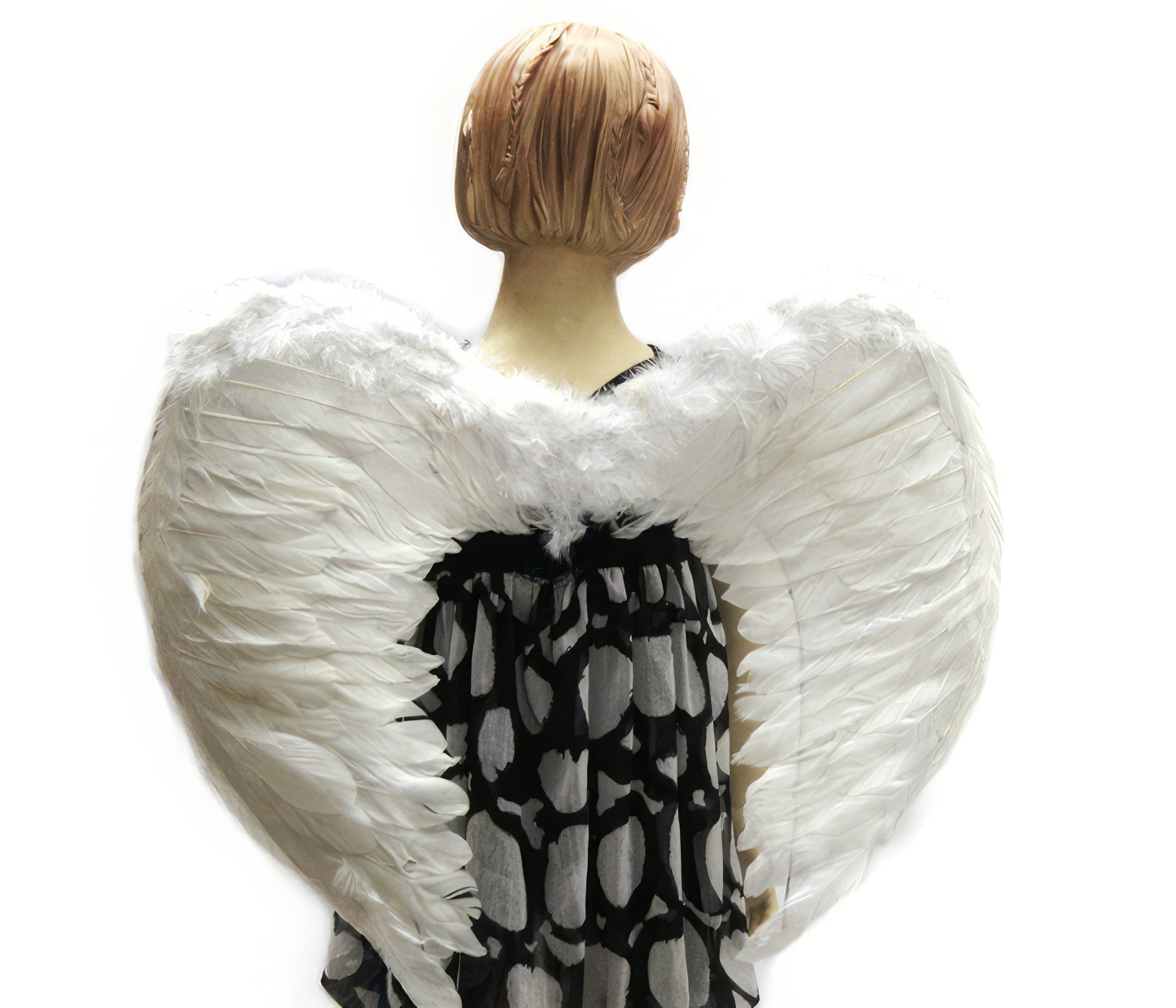 Yudu Engel-Kostüm XL Engelflügel Federn- Flügel 58 x 48 cm weiss