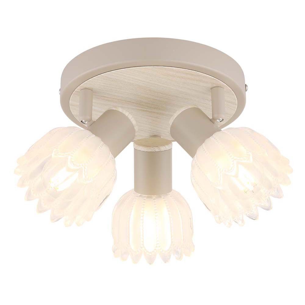 GLOBO LIGHTING Deckenleuchte, Leuchtmittel nicht inklusive, Deckenleuchte Deckenlampe Wohnzimmerlampe Metall sandmatt D 34 cm