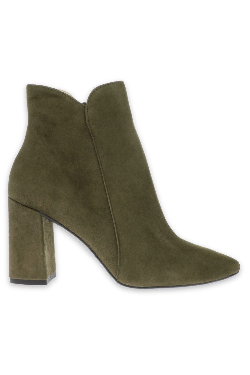 XAVER LUIS Schuhmanufaktur Trachten Stiefeletten - VERO - Samtziege olivo Stiefelette
