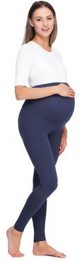 Be Mammy Umstandsleggings Damen Lange Umstandsleggings BE20-257 (1-tlg) elastischer Bund