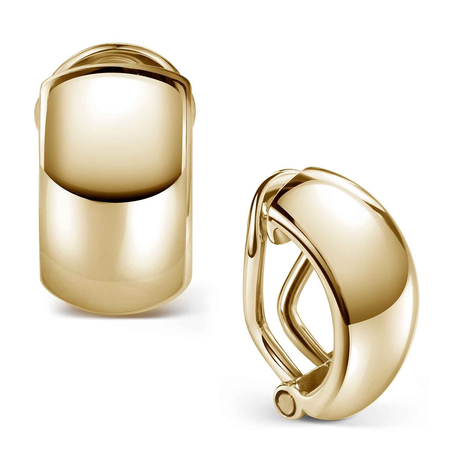 Materia Paar Ohrclips Damen Gold Basic mit Clipverschluss SO-504, Sterlings günstig online kaufen