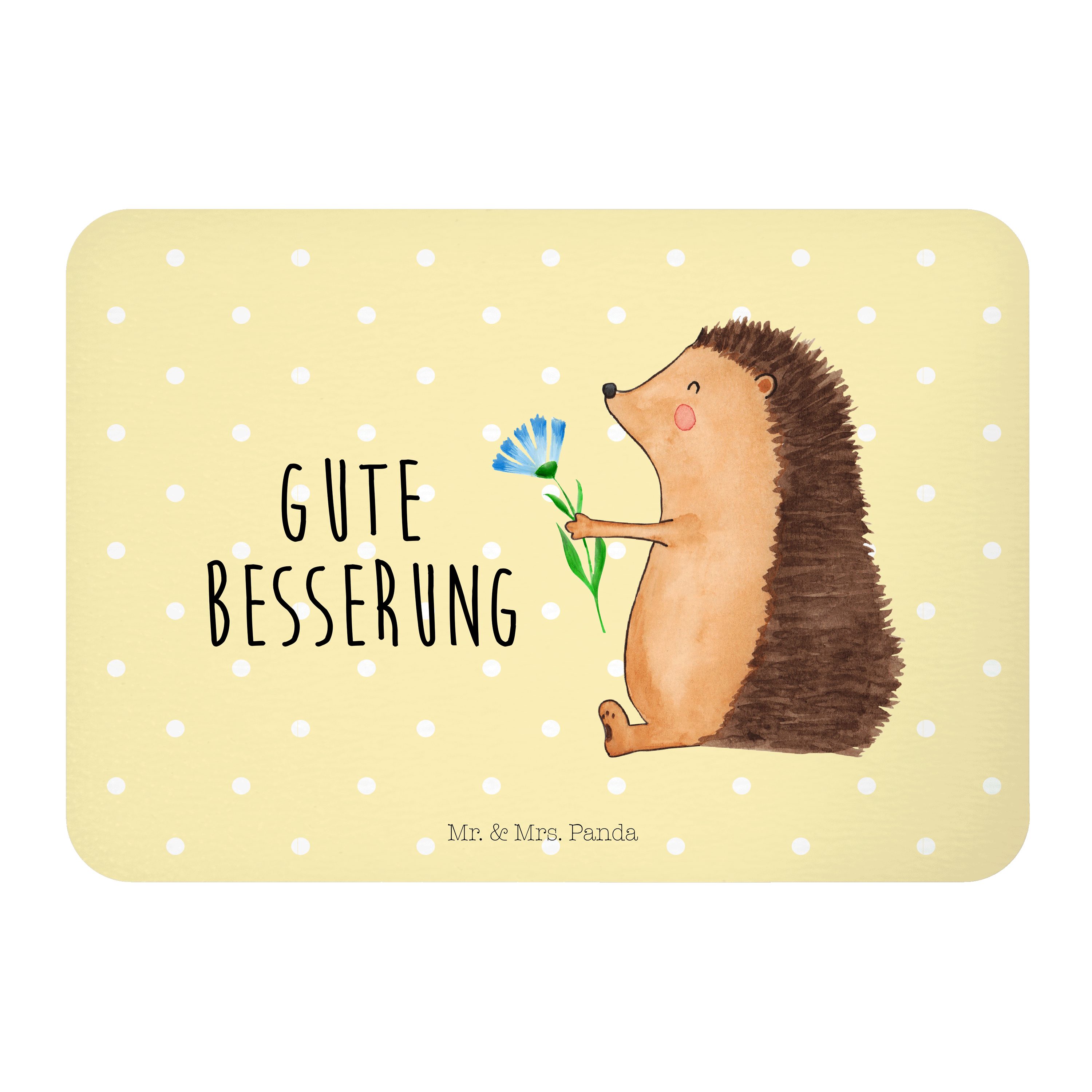Mr. & Mrs. Panda »Igel mit Blume Gelb Pastell Geschenk
