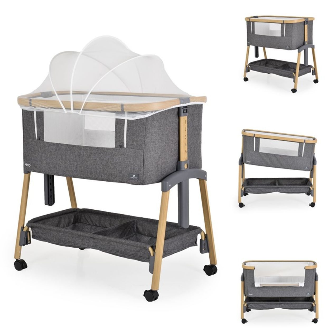 Cangaroo Komplettbett Beistellbett Amo Matratze, höhenverstellbar, günstig online kaufen