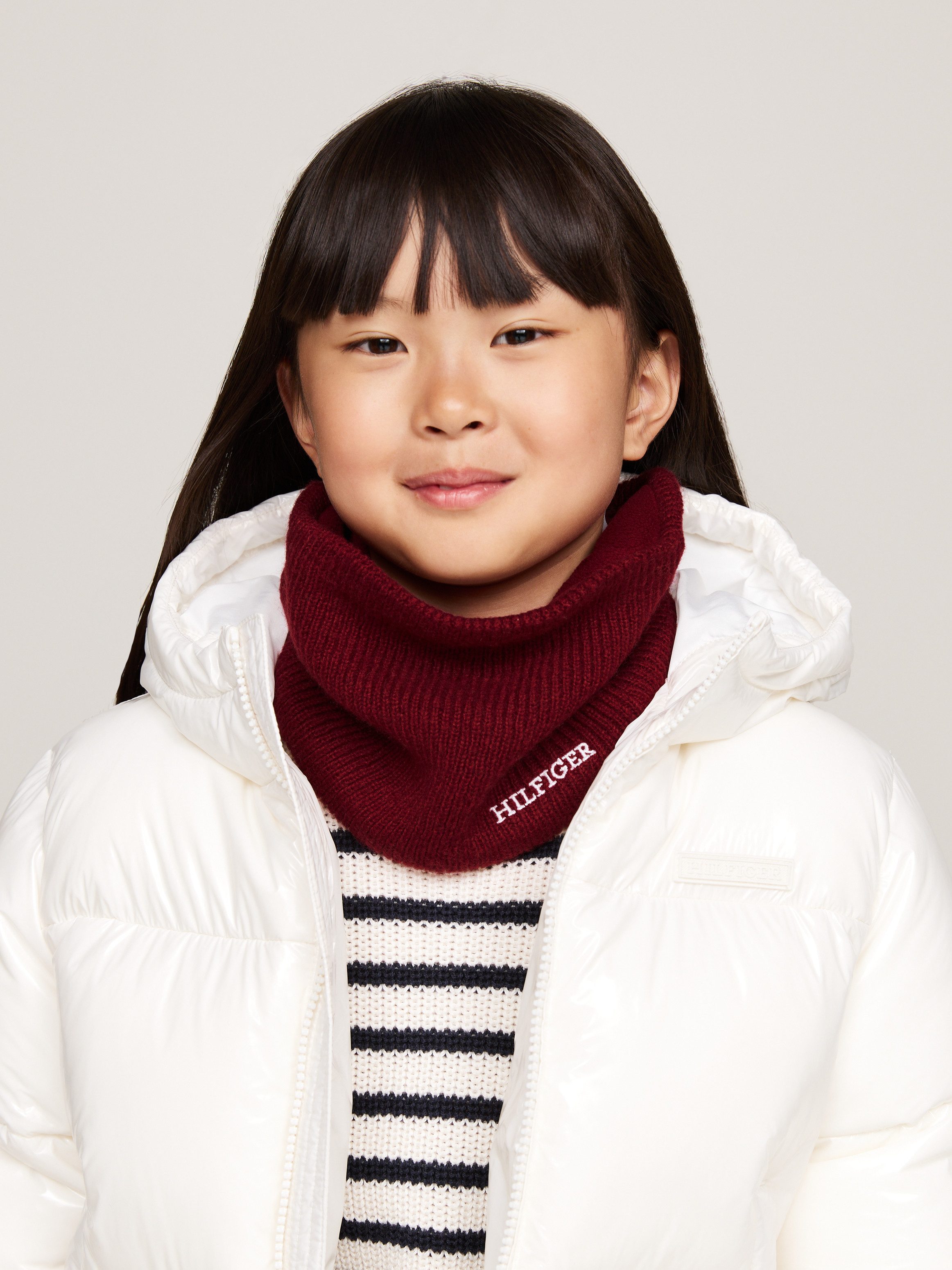 Tommy Hilfiger Strickschal MONOTYPE SNOOD, mit gesticktem Logoschriftzug günstig online kaufen