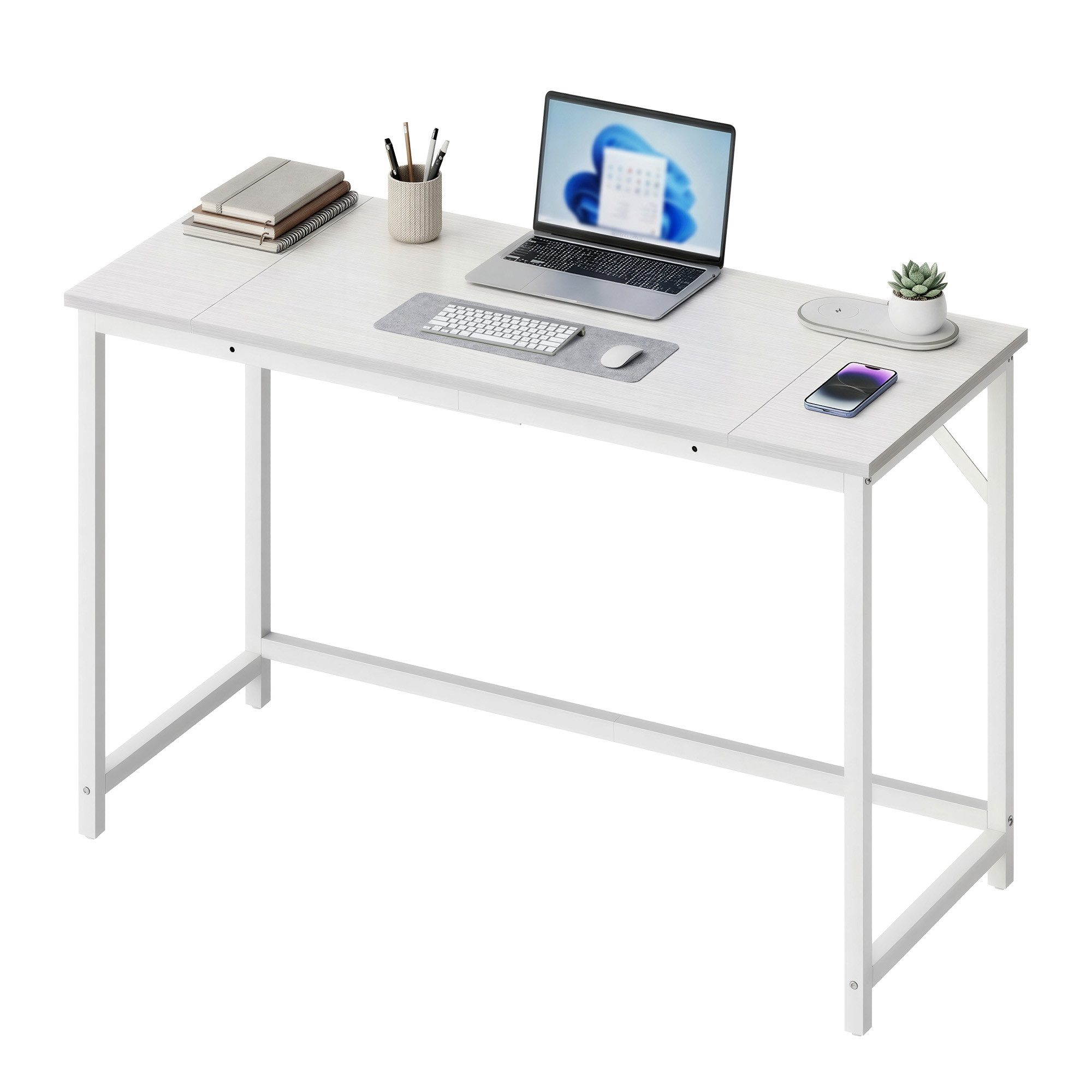 VASAGLE Schreibtisch Computertisch, Bürotisch, 80/100/120/135/140/160 cm, moderner Stil