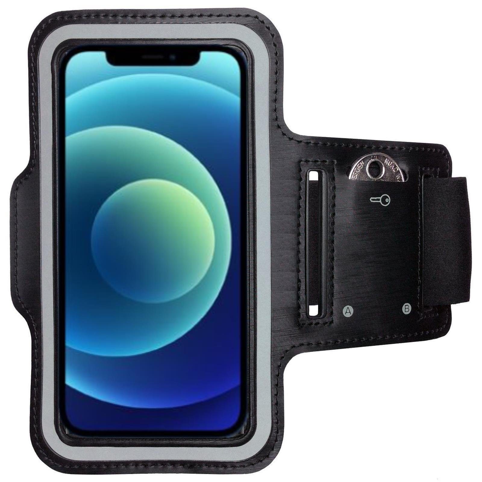 CoverKingz Handyhülle Sportarmband für Apple iPhone 12 Armband Fitness Jogging Tasche, Sport Schutzhülle Schlüsselfach Handyhülle Jogging Schutztasche Etui