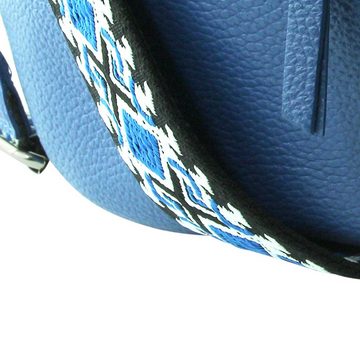 Toscanto Gürteltasche Toscanto Damen Gürteltasche Leder blau (Gürteltasche), Damen Gürteltasche Leder, blau, mehrfarbig ca. 25cm x ca. 15cm