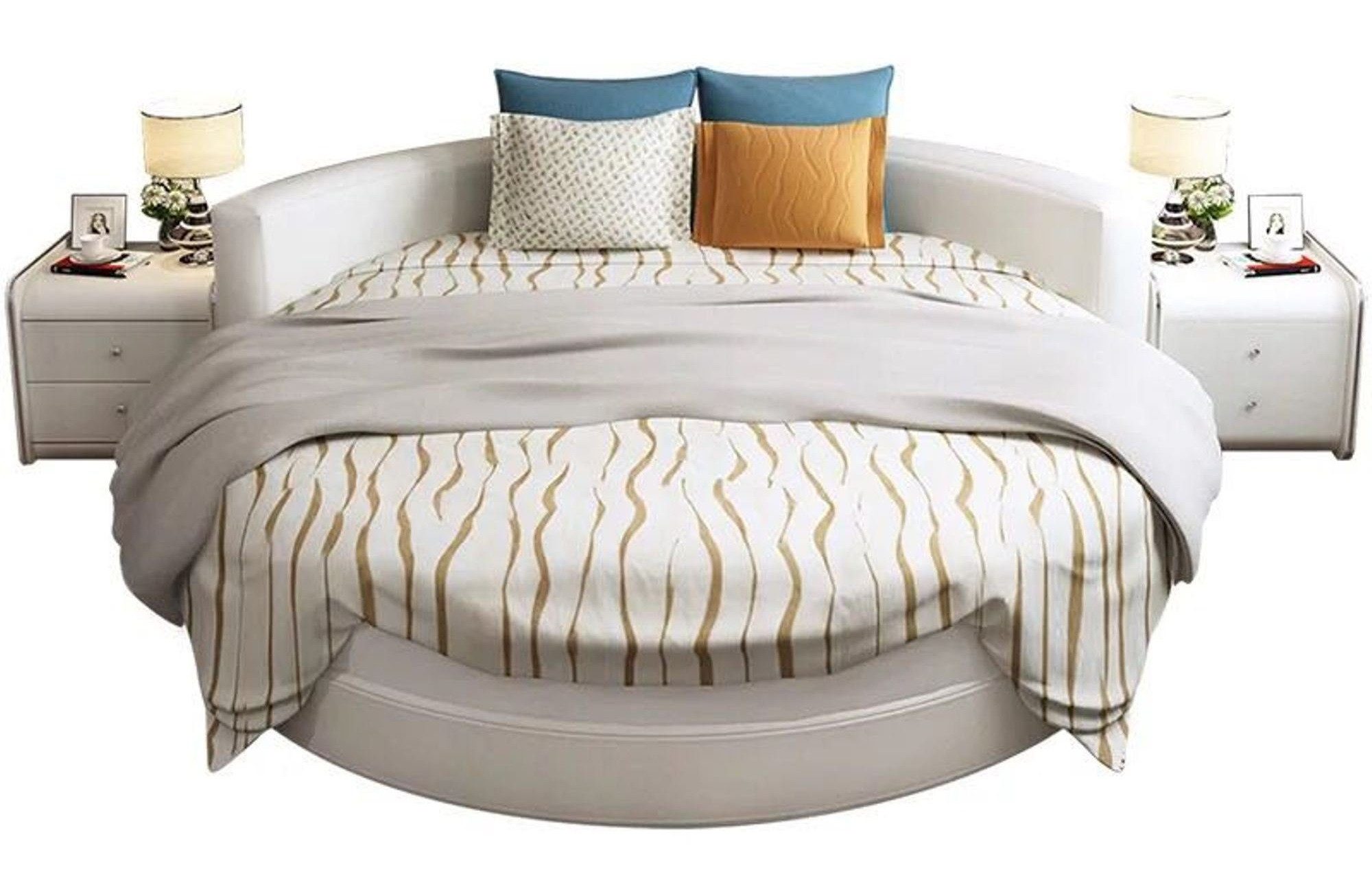 JVmoebel Rundbett Luxus Rundbett aus Leder mit hochwertiger Polsterung, Made in Europa. Reduzierter Preis € 2.989,00. Unverbindliche Preisempfehlung € 3.800,00