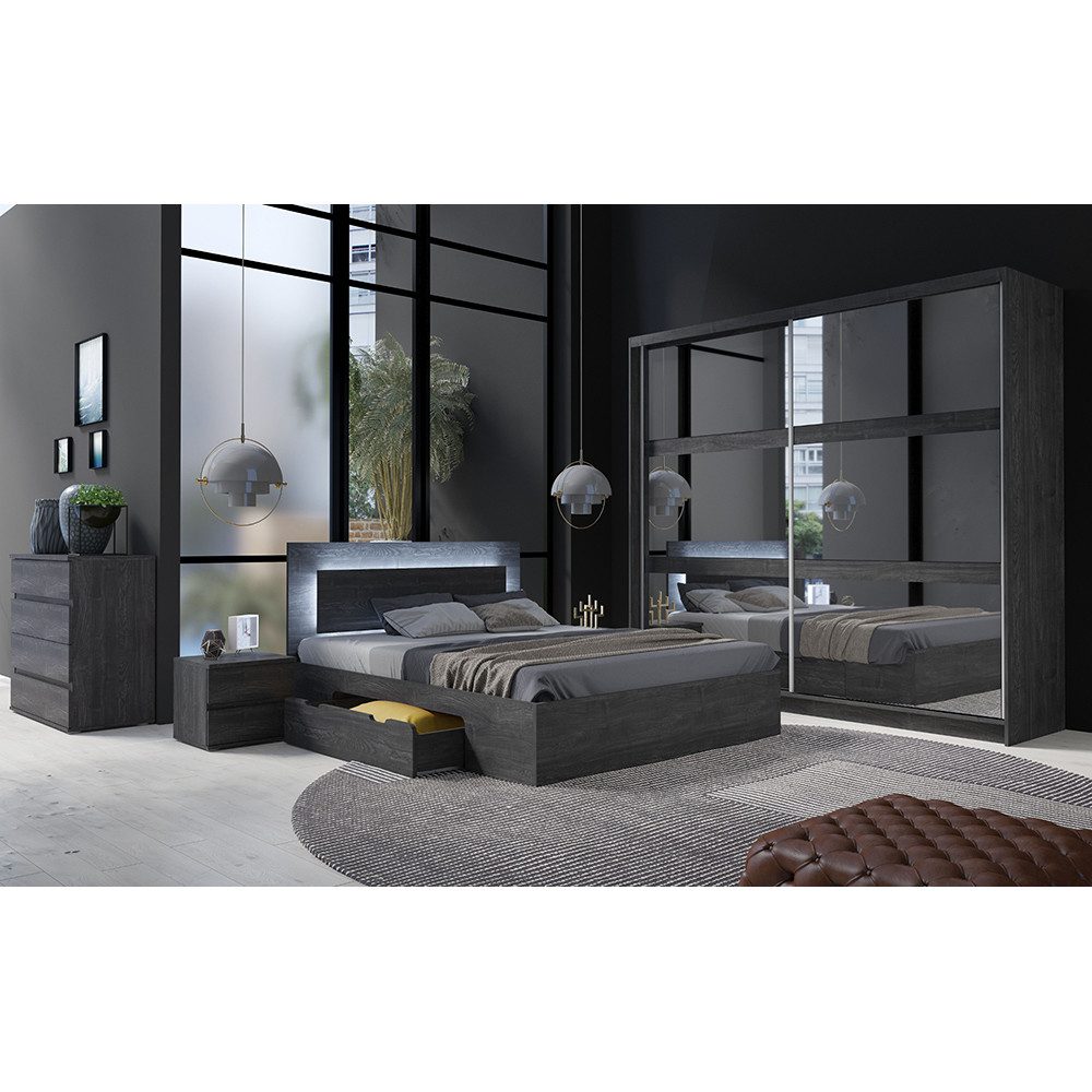 Lomadox Schlafzimmer-Set TORTONA-166, (Spar-Set, 5-tlg., Schwebetürenschran günstig online kaufen