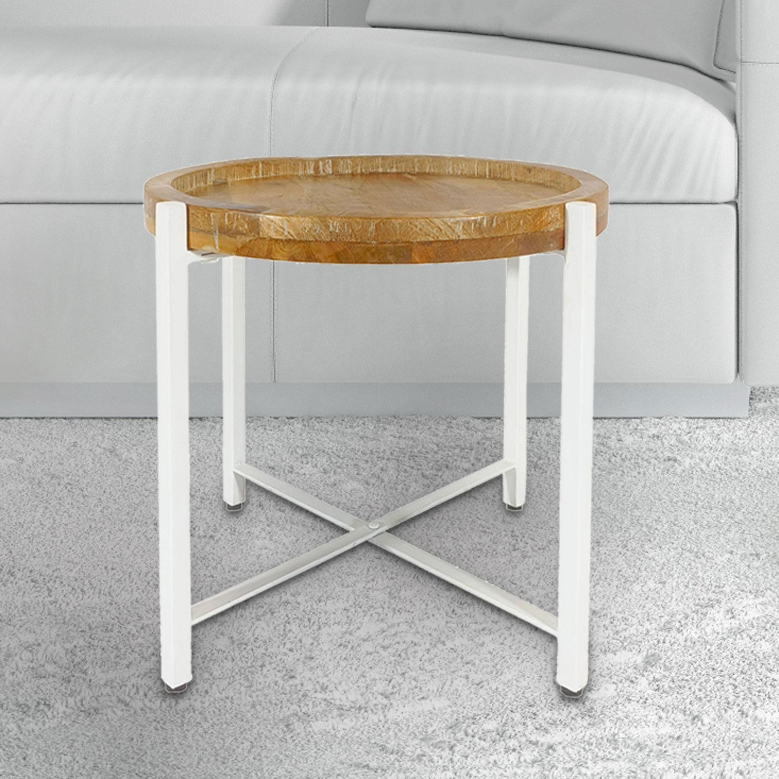 Amagohome Couchtisch Couchtisch Beistelltisch rund ø46/55/75cm günstig online kaufen