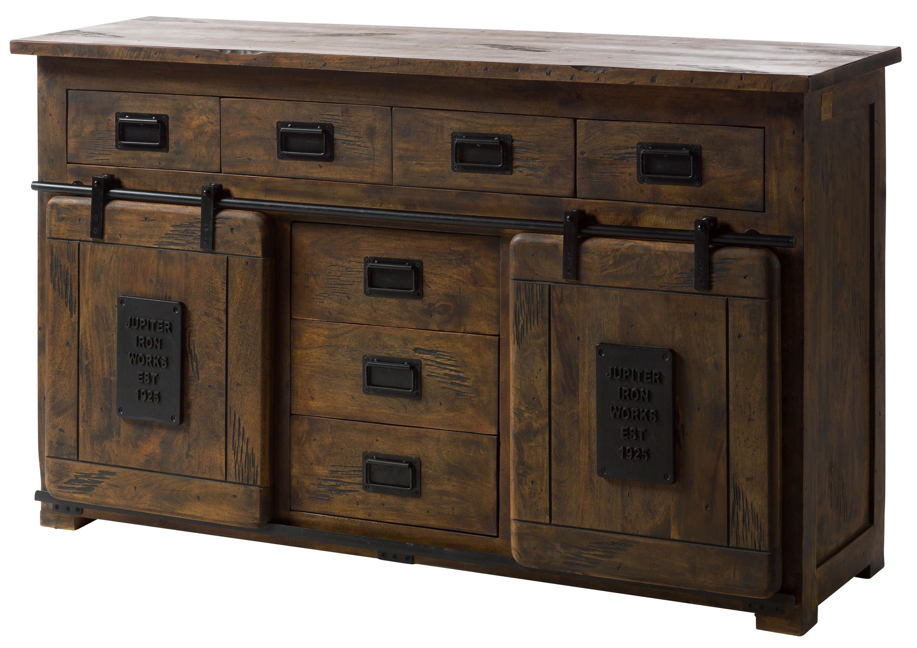 Massivmoebel24 Sideboard (Sideboard Mango 150x45x90 braun günstig online kaufen