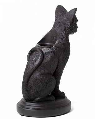 Horror-Shop Dekofigur Gothic Katze Kerzenständer Schwarz als Geschenkide